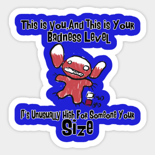 Lilo and Stitch Badness Level Sticker